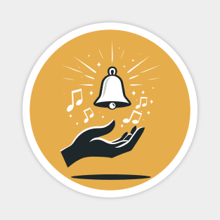 Hand Bell Icon Logo for handbell ringers Magnet